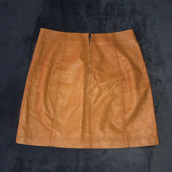 Free People Modern Femme Vegan Leather Skirt - Picture 4 of 9